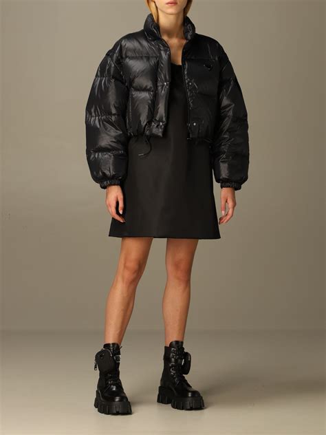 black jacket prada|prada nylon jacket women's.